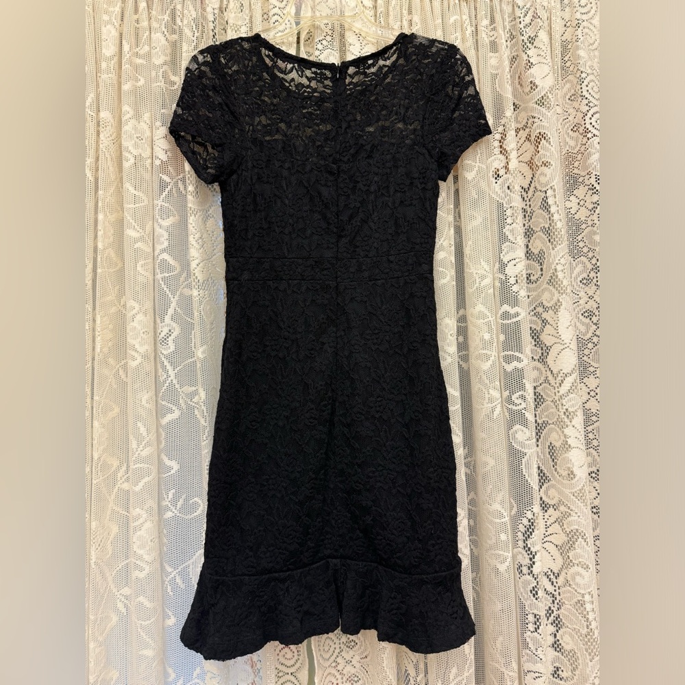 Black Lace Mini Dress - Picture 5 of 7